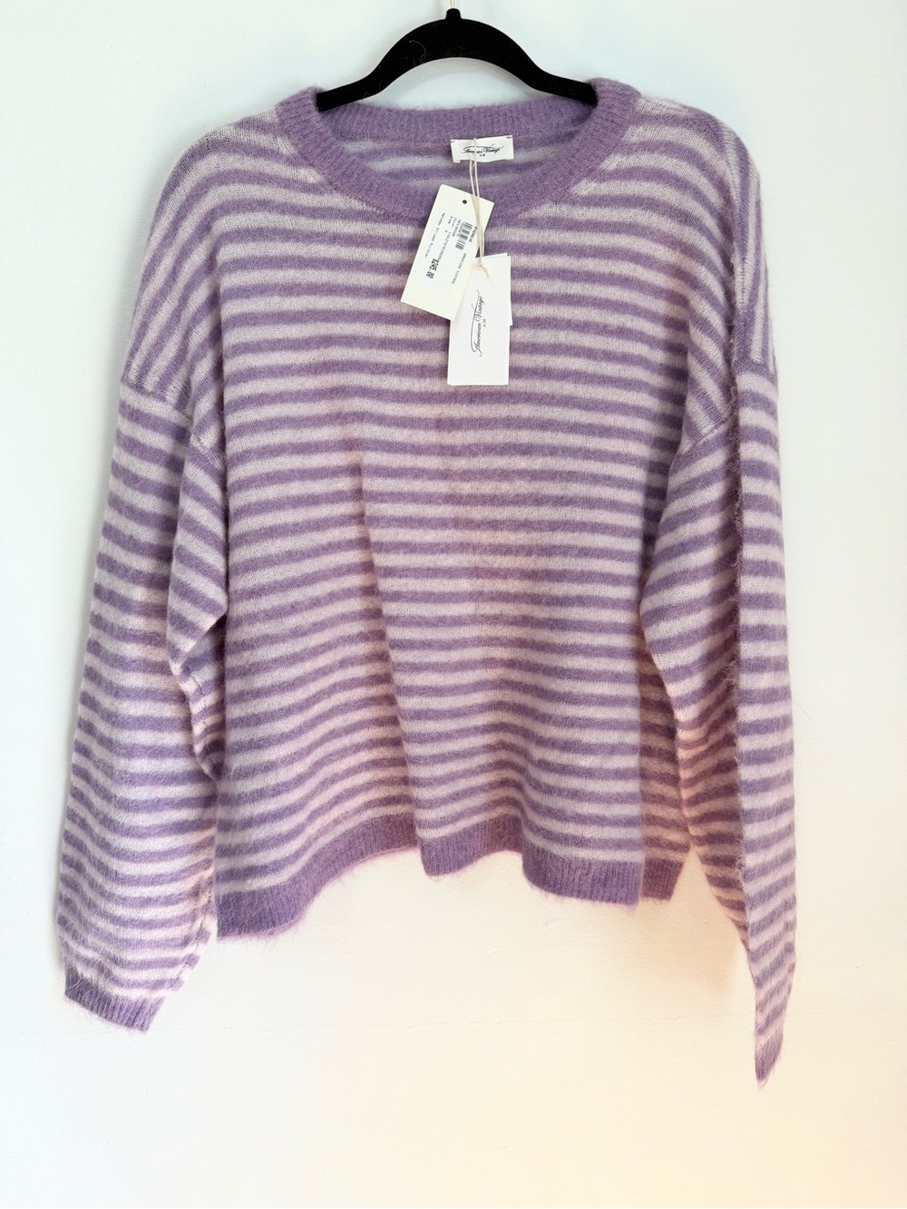 American Vintage Nenybay striped brushed-knit jumper in the Violette Raye